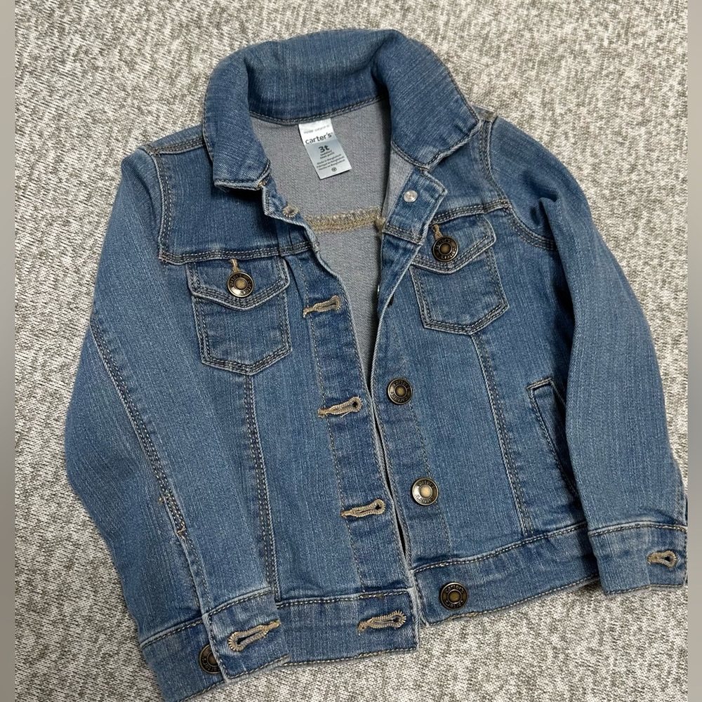 Carter's Button Up Denim Jacket Size 3t - Picture 3 of 4